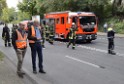 LKW blieb unter Bruecke haengen Koeln Ehrenfeld Innere Kanalstr Hornstr P197